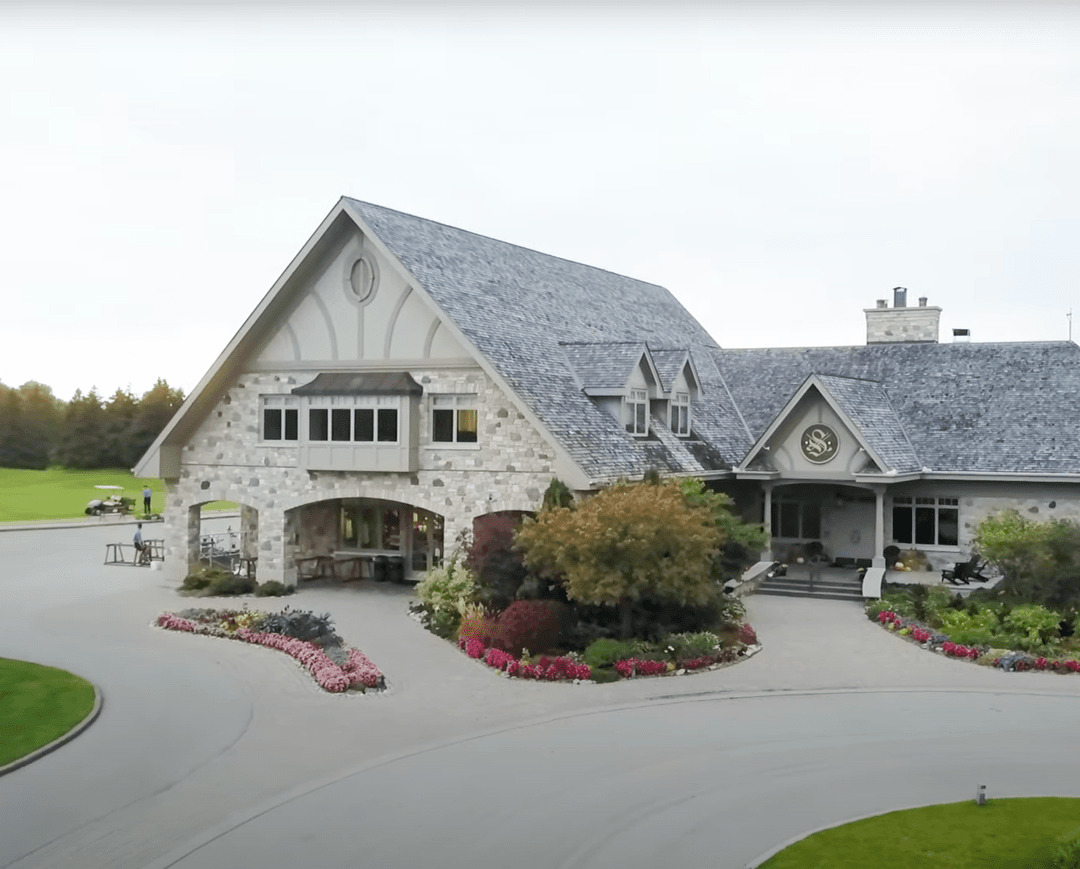 Painted exterior of the Sunngingdale Golf and Country Club club house